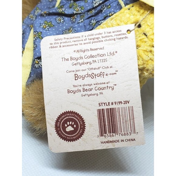 Vintage Bailey And Friends Boyds Stuff Bailey Stuffed Collectible Bear - Picture 6 of 12